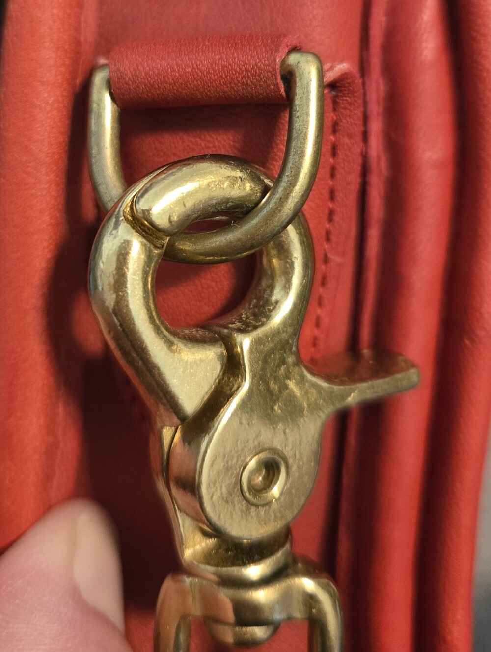 Vintage Coach Leather Penny Pocket Bag Cross Body Pre-1994 Turnlock Closure - Picture 5 of 12